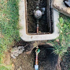 Replaced water main and meter service line with new copper piping in Alamo, CA